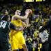 Michigan freshman Mitch McGary is fouled during the final minutes of the game against Michigan State on Sunday, Mar. 3. Daniel Brenner I AnnArbor.com